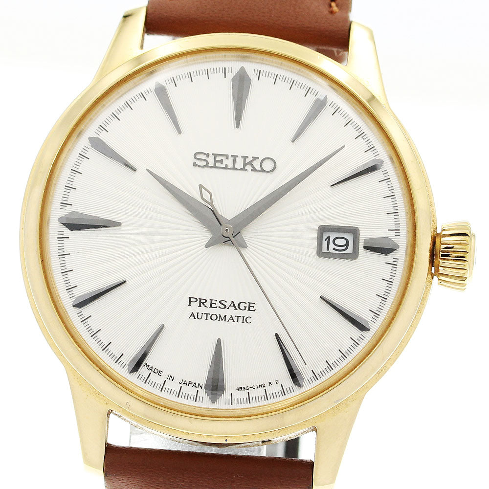 SEIKO Presage SARY076/4R35-01T0 Date Silver Dial Automatic Men's Watch_911589