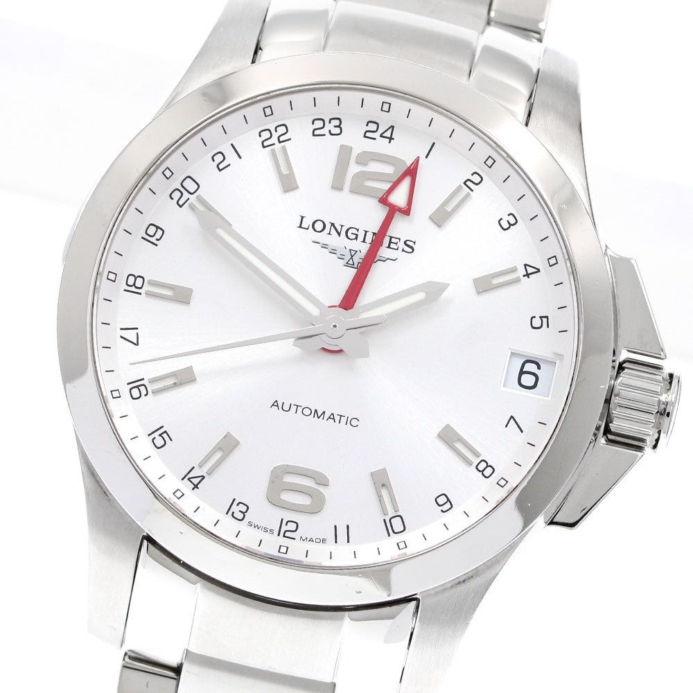 LONGINES Conquest L3.687.4 GMT date Silver Dial Automatic Men's Watch_911590