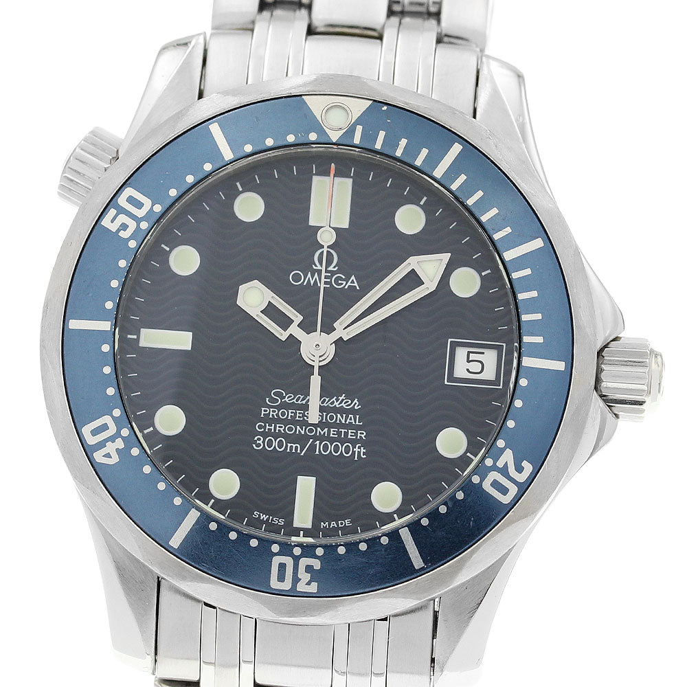 OMEGA Seamaster300 2551.80 Date Navy Dial Automatic Boy's Watch_911594