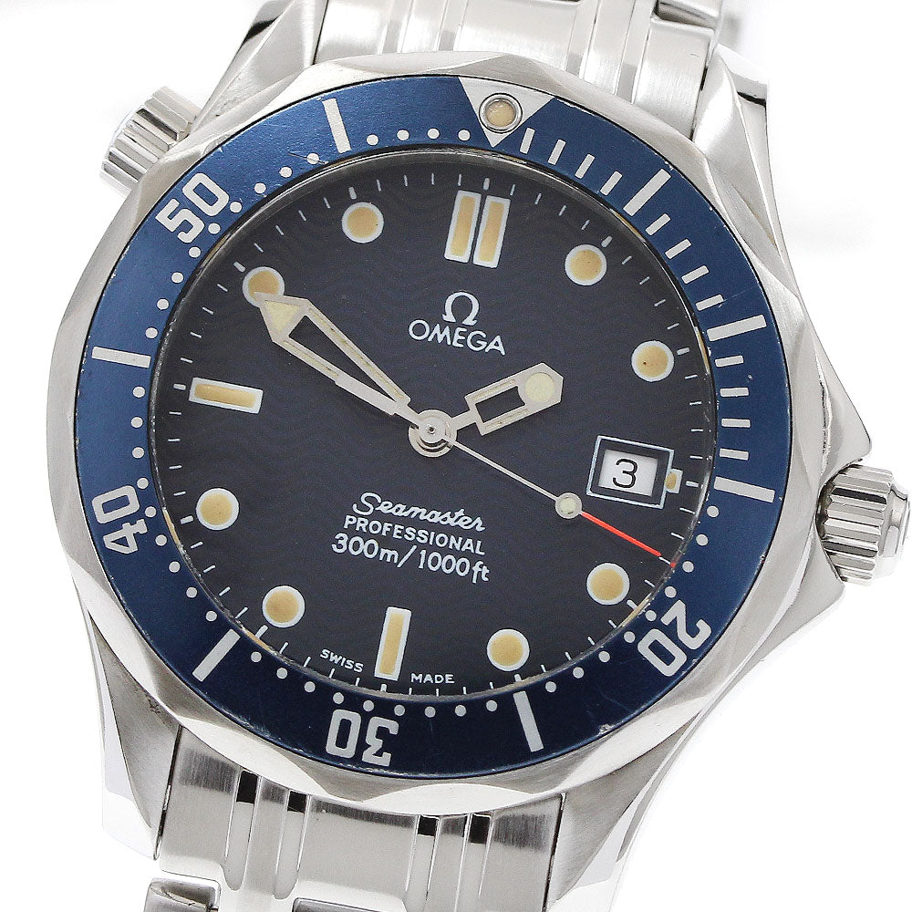 OMEGA Seamaster300 2561.80 Date Navy Dial Quartz Boy's Watch_911599