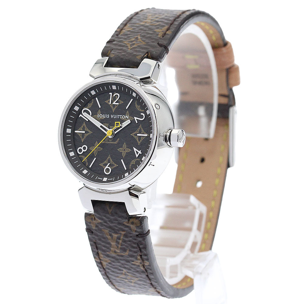 LOUIS VUITTON Tambour monogram QA070 Brown Dial Quartz Ladies Watch_911623