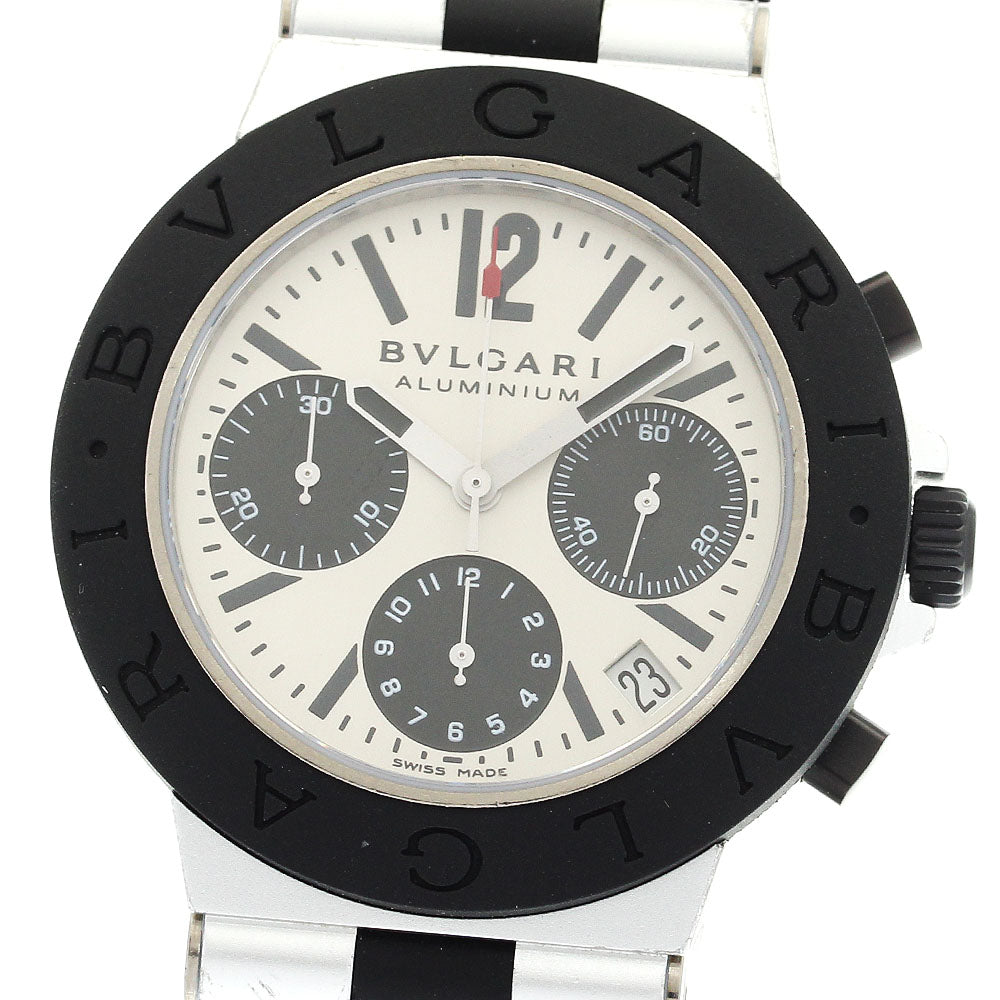 BVLGARI aluminium AC38TA Date Chronograph Quartz Men's Watch_911626