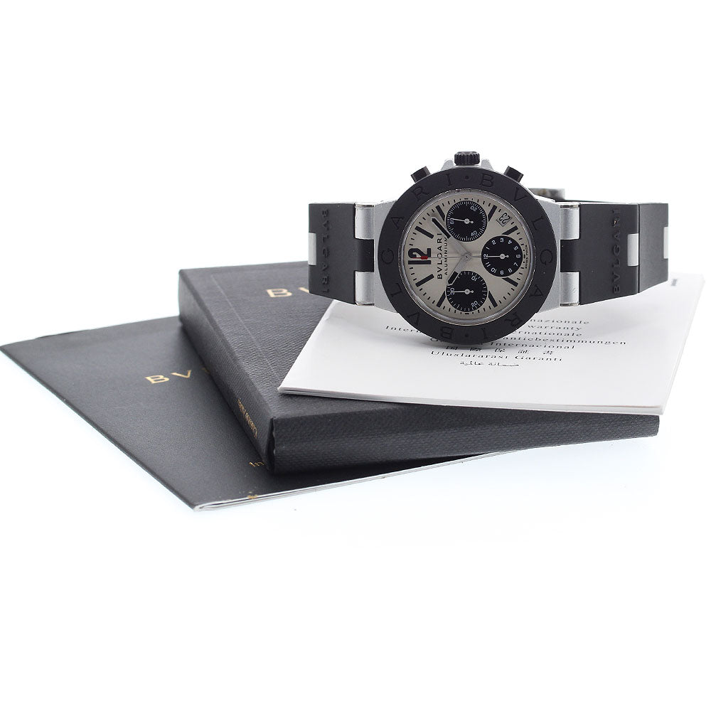 BVLGARI aluminium AC38TA Date Chronograph Quartz Men's Watch_911626