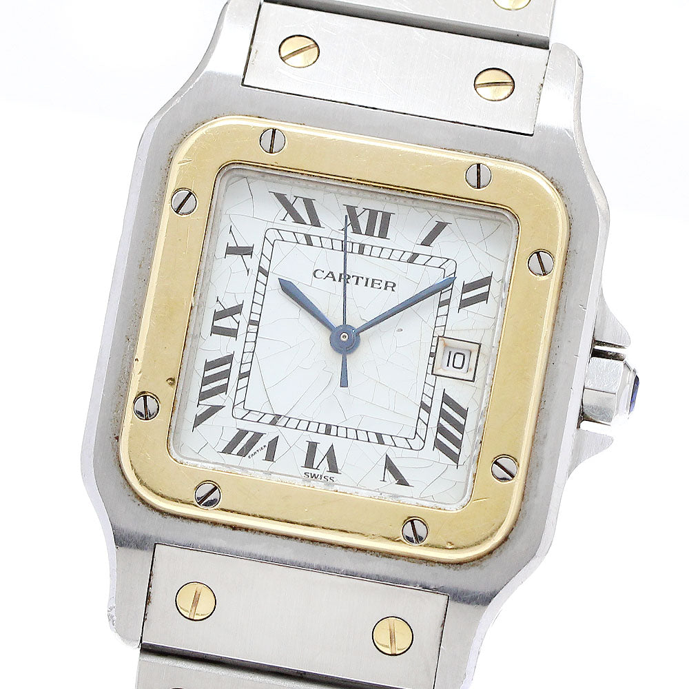CARTIER Santos GalbeeLM Date 2 tone white Dial Automatic Men's Watch_911652