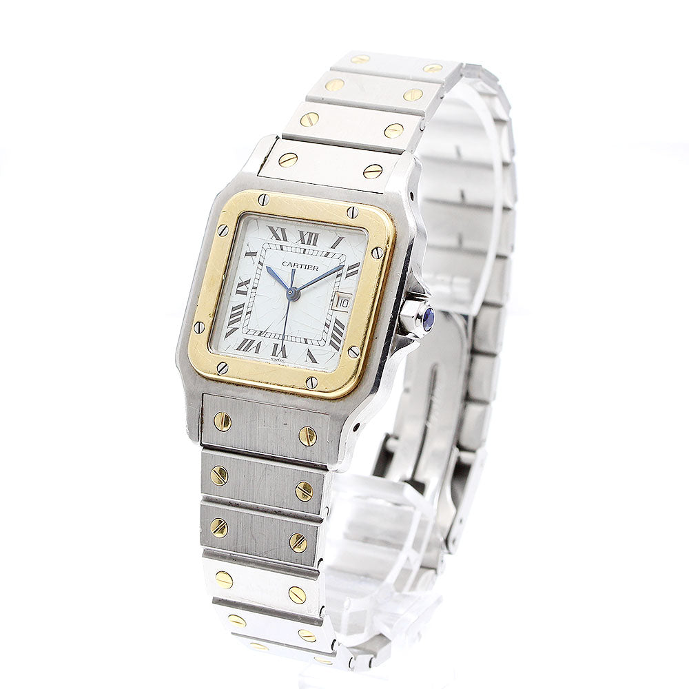 CARTIER Santos GalbeeLM Date 2 tone white Dial Automatic Men's Watch_911652
