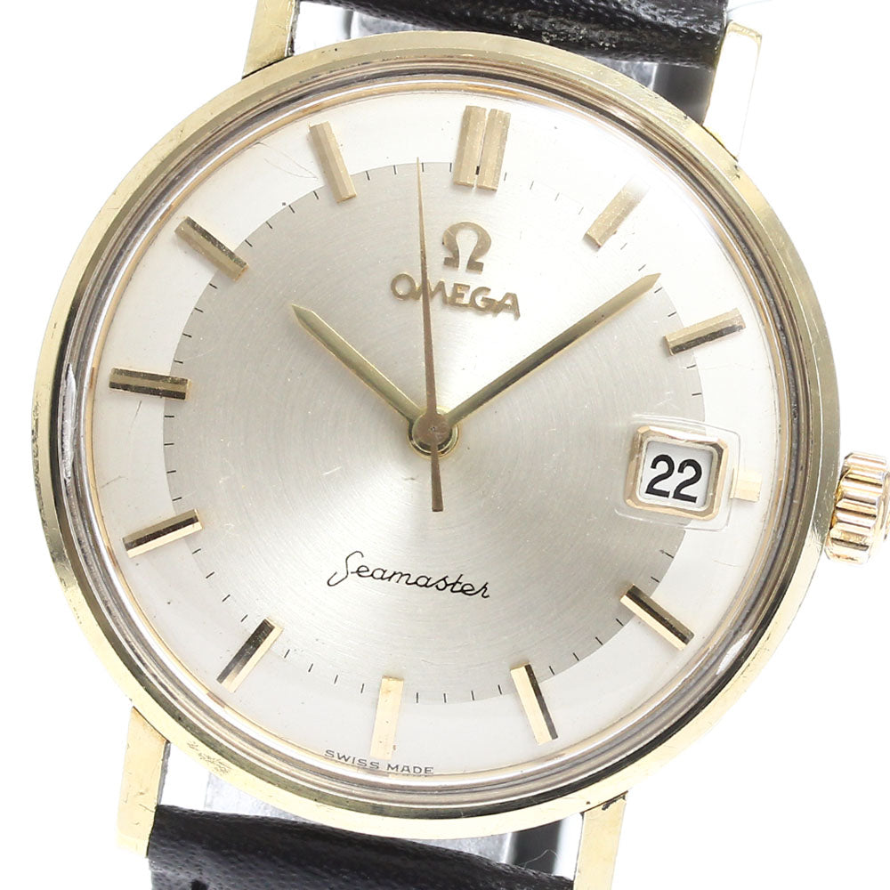 OMEGA Seamaster Date Champagne Gold Dial Hand Winding Men's Watch_911655