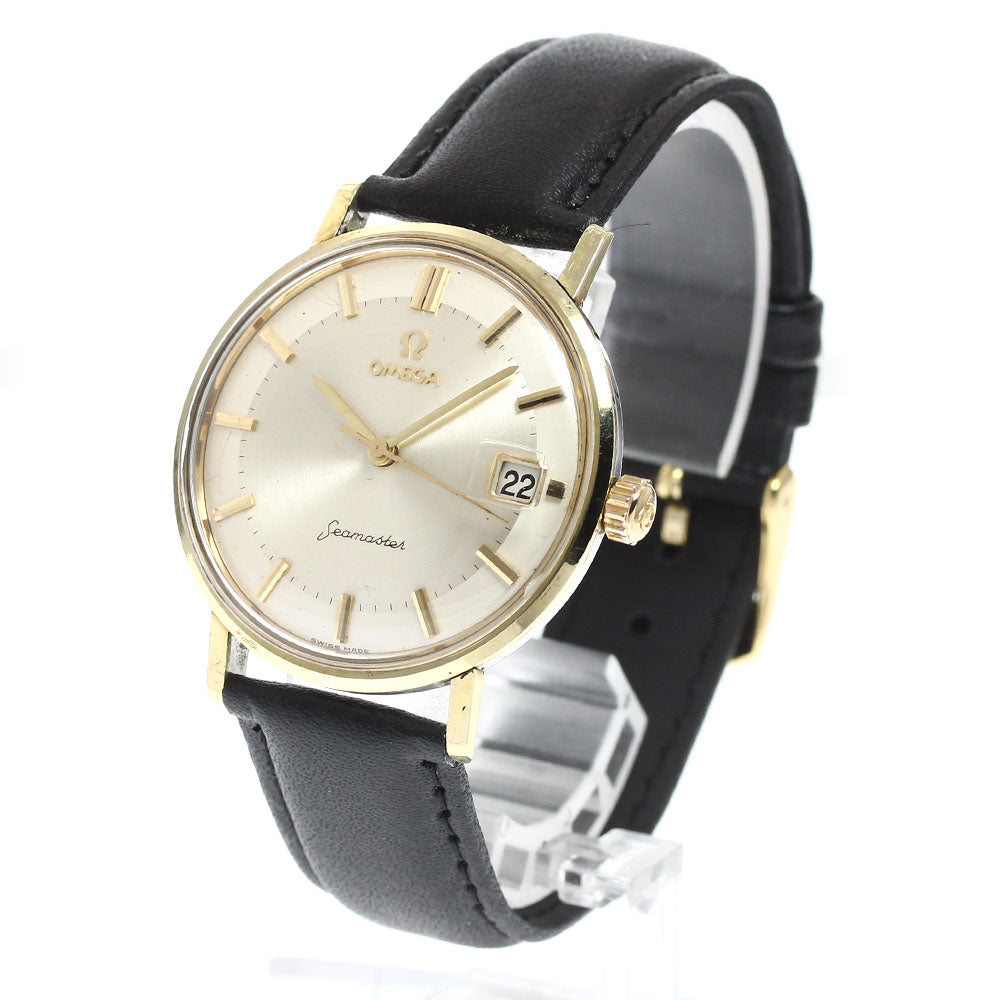 OMEGA Seamaster Date Champagne Gold Dial Hand Winding Men's Watch_911655