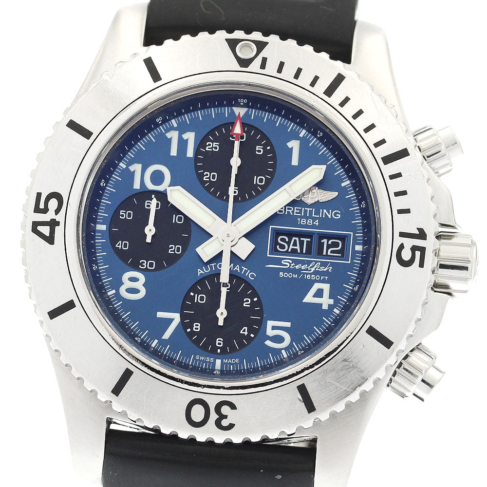 BREITLING Super Ocean Steel Fish A13341 Day-Date Chronograph AT Men's_911680