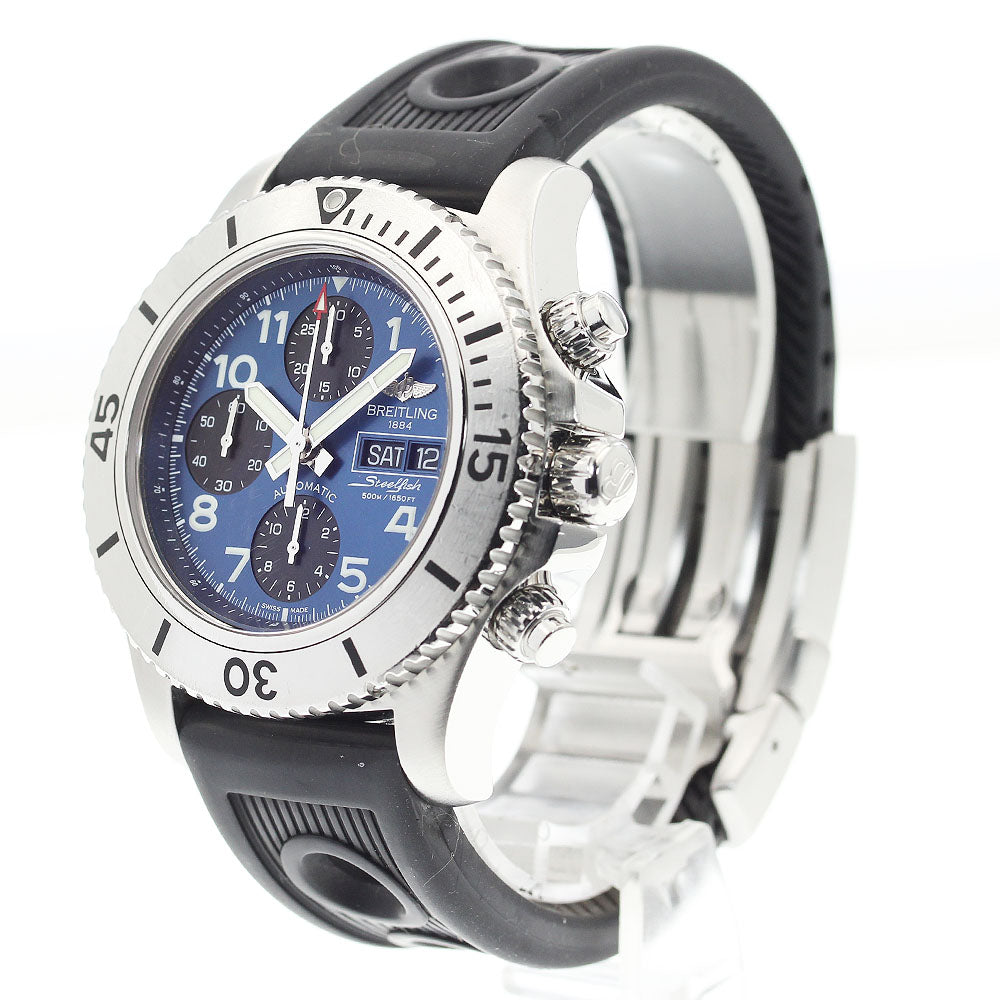 BREITLING Super Ocean Steel Fish A13341 Day-Date Chronograph AT Men's_911680