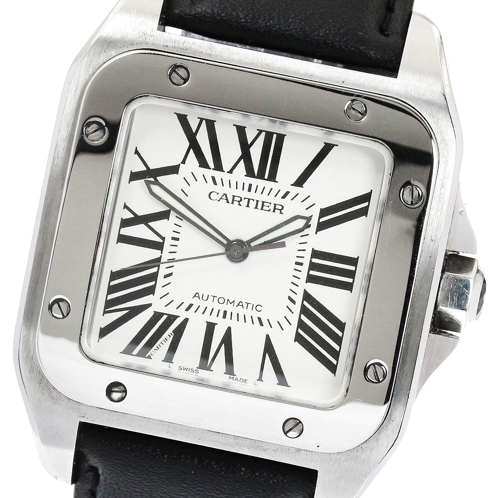 CARTIER Santos 100LM W20073X8 Silver Dial Automatic Men's Watch_911696