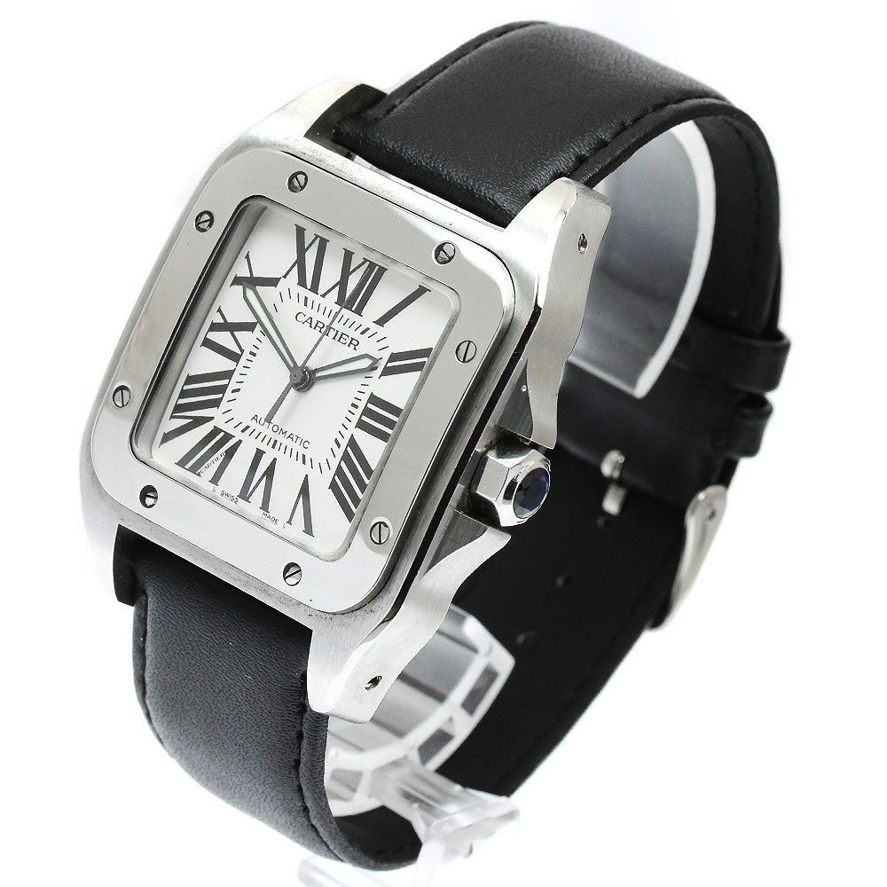 CARTIER Santos 100LM W20073X8 Silver Dial Automatic Men's Watch_911696