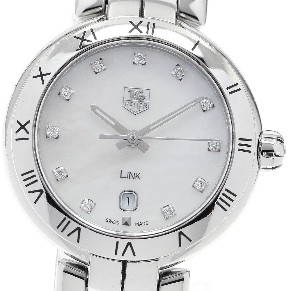 TAG HEUER Link WAT1417.BA0954 11P diamond White shell Dial Quartz Ladies_911708