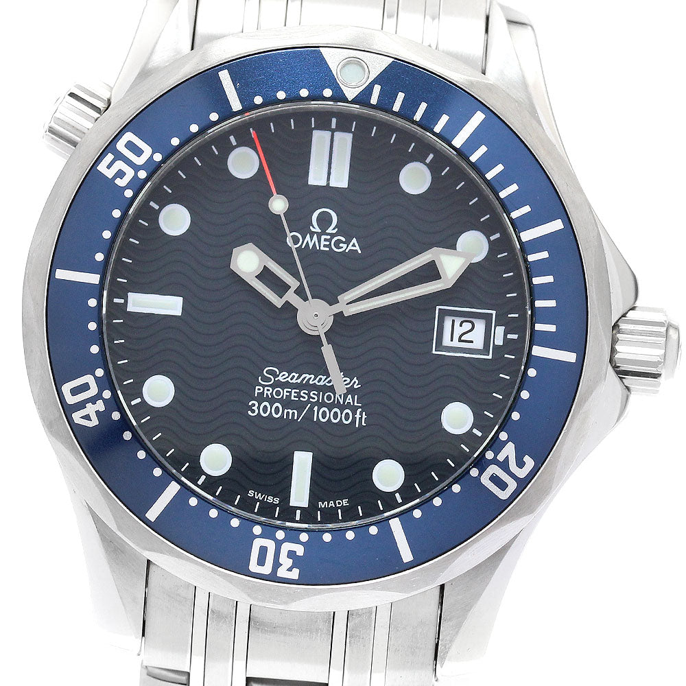 OMEGA Seamaster300 2561.80 Date Navy Dial Quartz Boy's Watch_911714