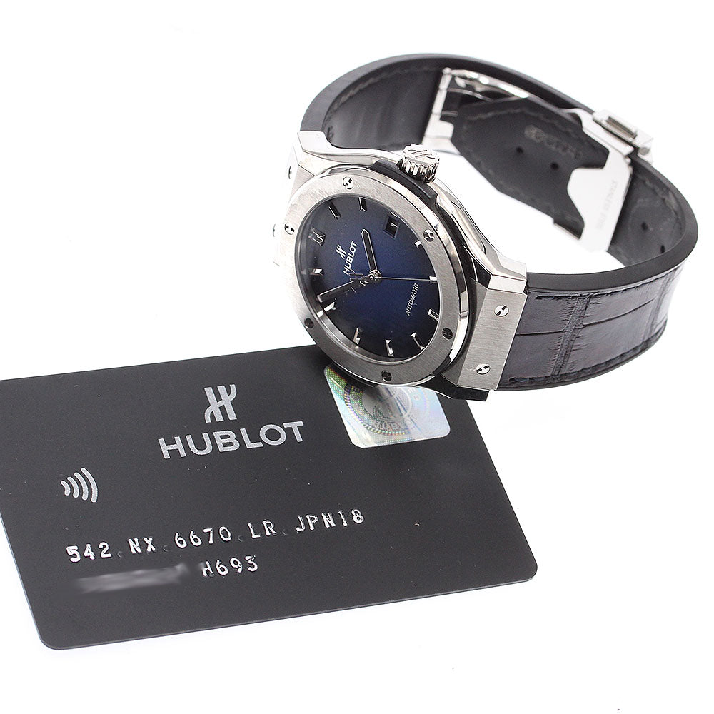 HUBLOT Classic Fusion Deep Blue 542.NX.6670.LR.JPN18 Date Navy gradation Dial Automatic Men's Watch_911720