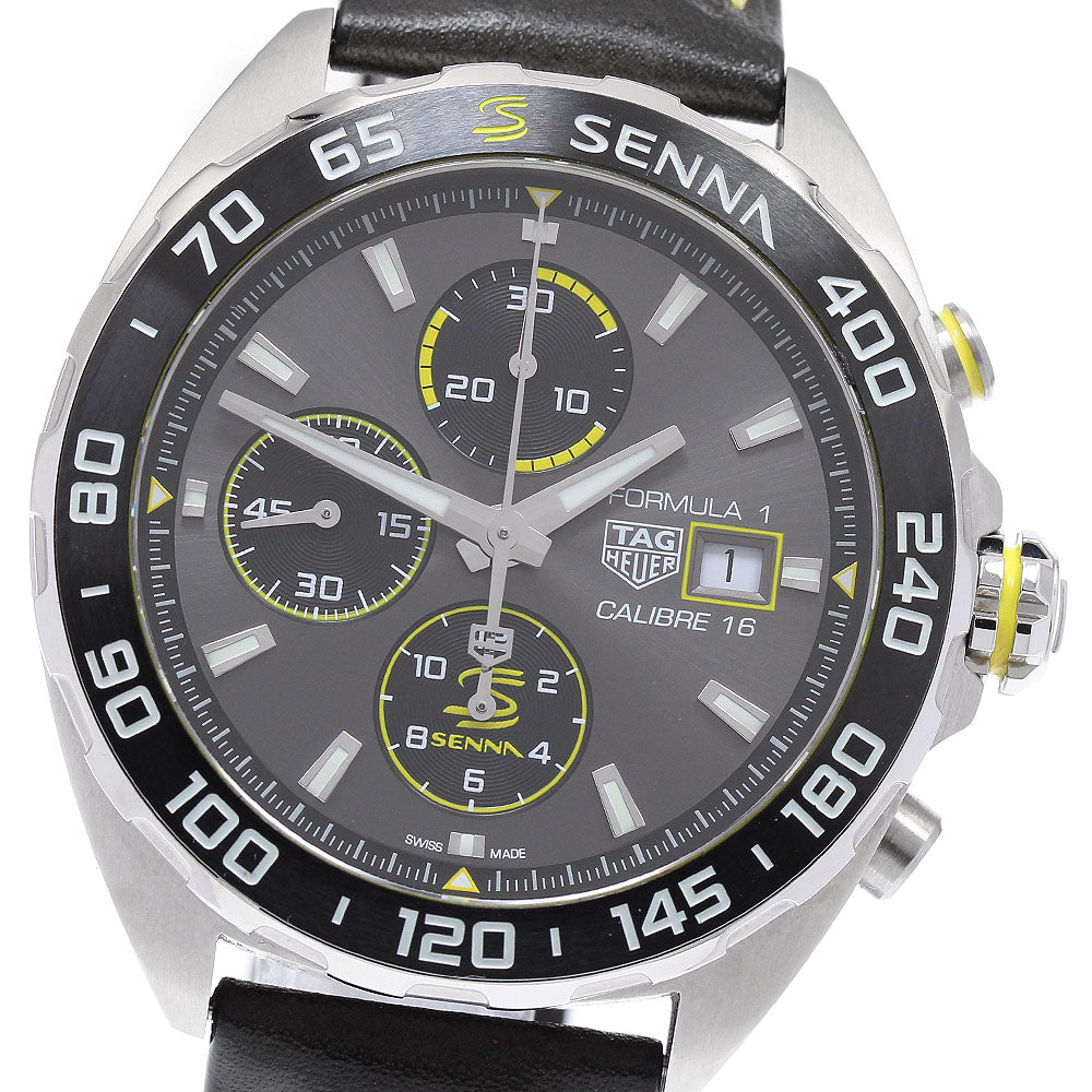 TAG HEUER Formula 1 Ayrton Senna Special Edition CAZ201B.FC6487 Date Gray / black Dial Automatic Men's Watch_911724