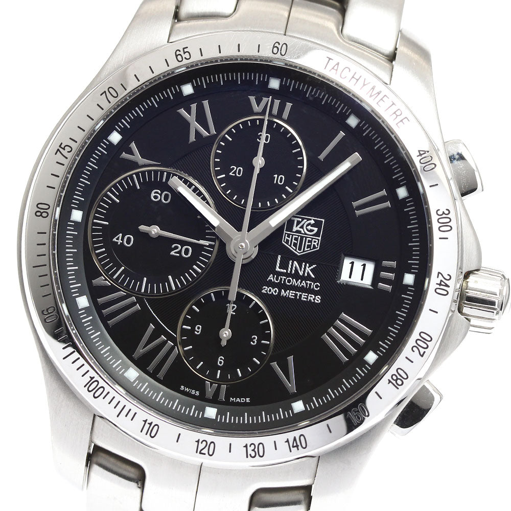 TATAG HEUER Link CJF2119 Chronograph Date black Dial Auto Men's Watch_911747