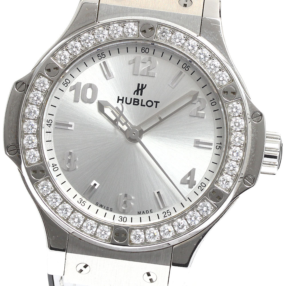 HUBLOT Monochrome Steel Diamond 361.SX.4310.LR.1204.JPN18 Japan limited Silver Dial Quartz Ladies Watch_911766