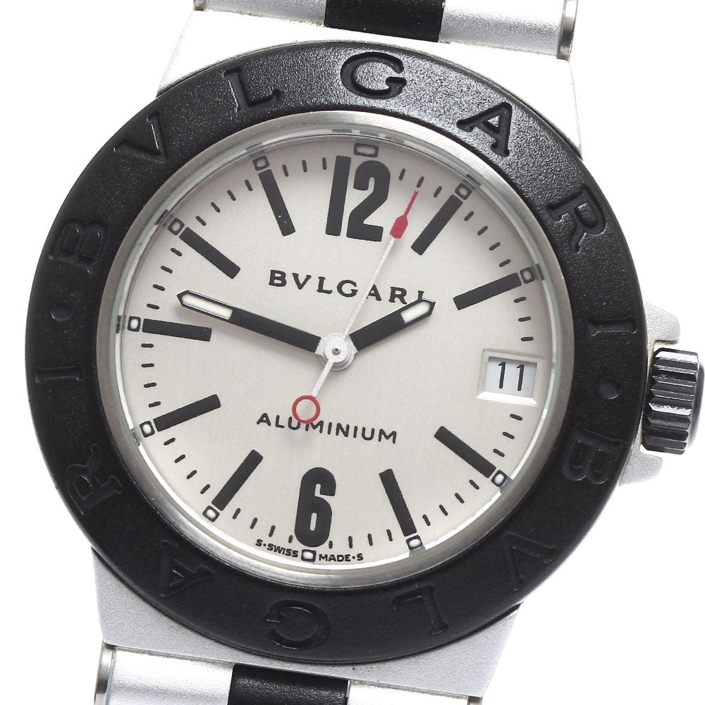 BVLGARI aluminum AL32TA Date Silver Dial Quartz Boy's Watch_911769