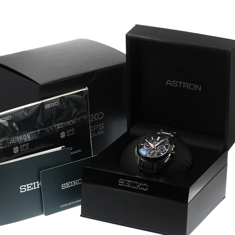 SEIKO Astron SBXC103/5X53-0AV0 GPS black Dial Solar Powered Radio Men's_911772