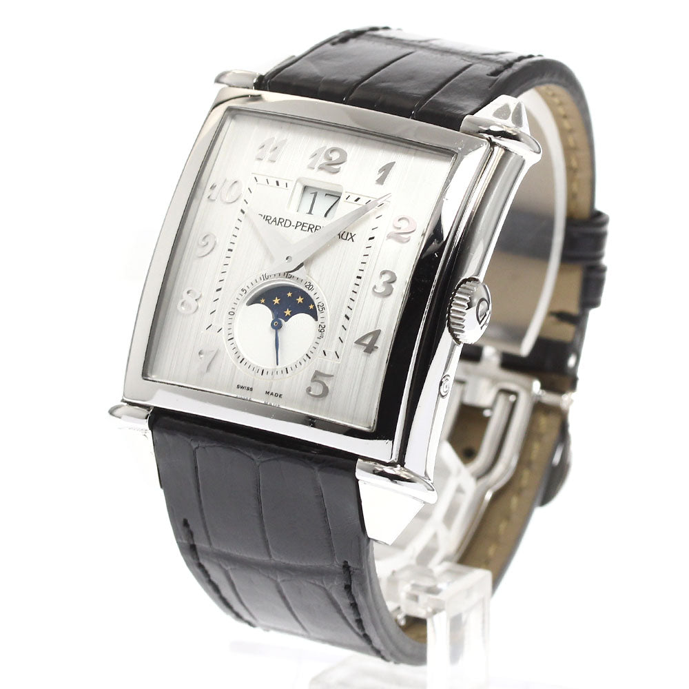 GIRARD PERREGAUX Vintage 1945 XXL Large 25882-11-121-BB6B Date Moon Phase Silver Dial Automatic Men's Watch_911785