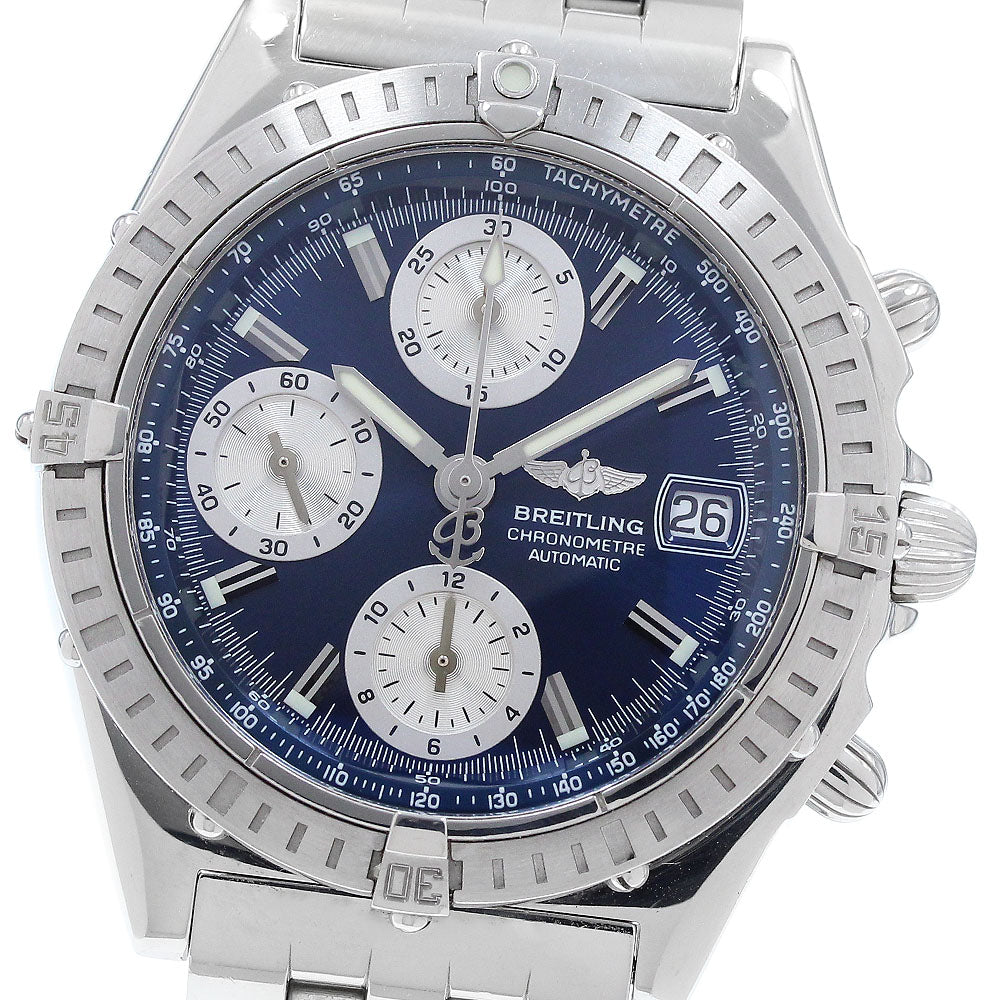 BREITLING Chronomat A13352 Date Navy / Silver Dial Automatic Men's Watch_911798