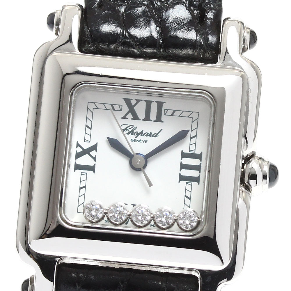 Chopard Happy sports 27/8892-23 Square 5P Diamond white Dial Quartz Ladies Watch_911802
