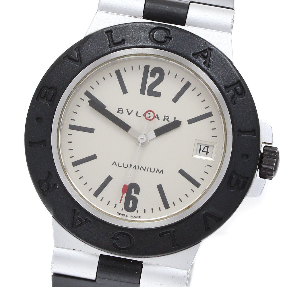 BVLGARI aluminum AL38A Date Silver Dial Automatic Men's Watch_911803
