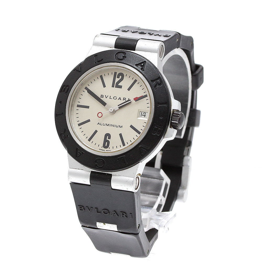 BVLGARI aluminum AL38A Date Silver Dial Automatic Men's Watch_911803