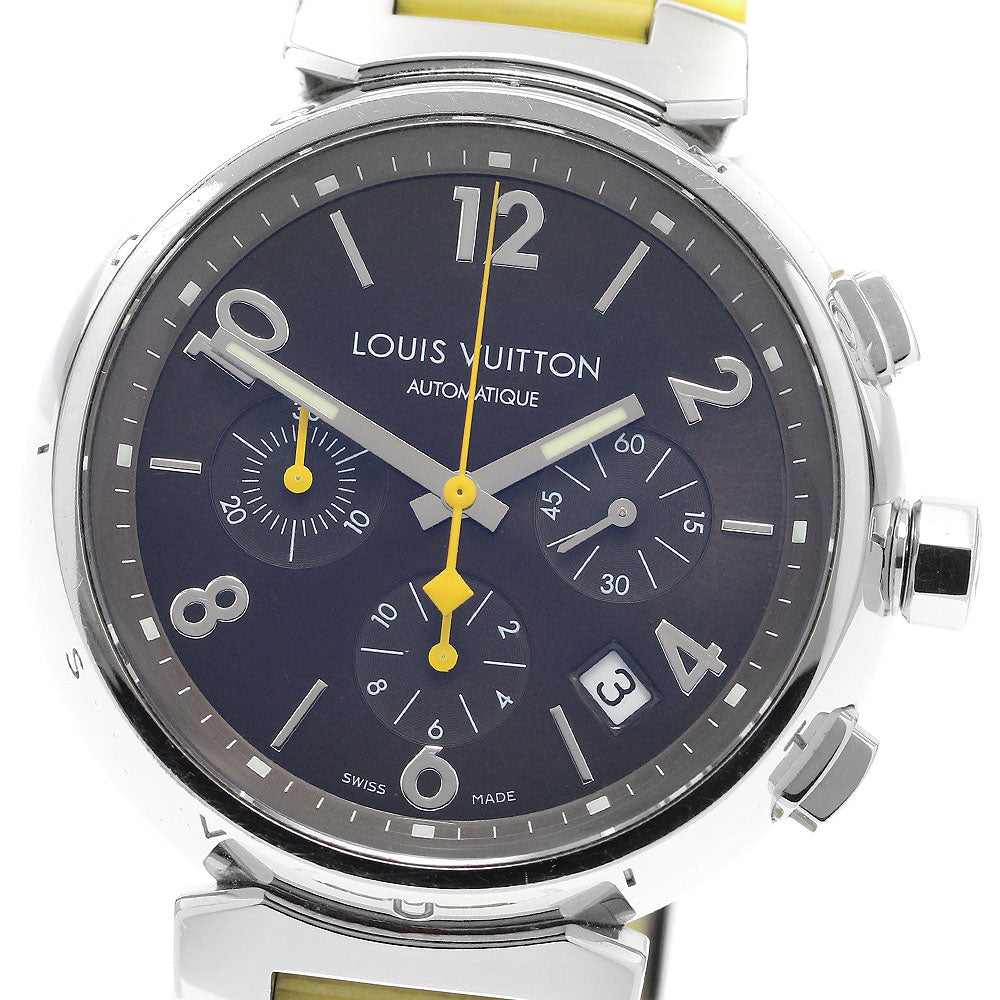 LOUIS VUITTON Tambour Q1121 Chronograph Brown Dial Automatic Men's Watch_911812
