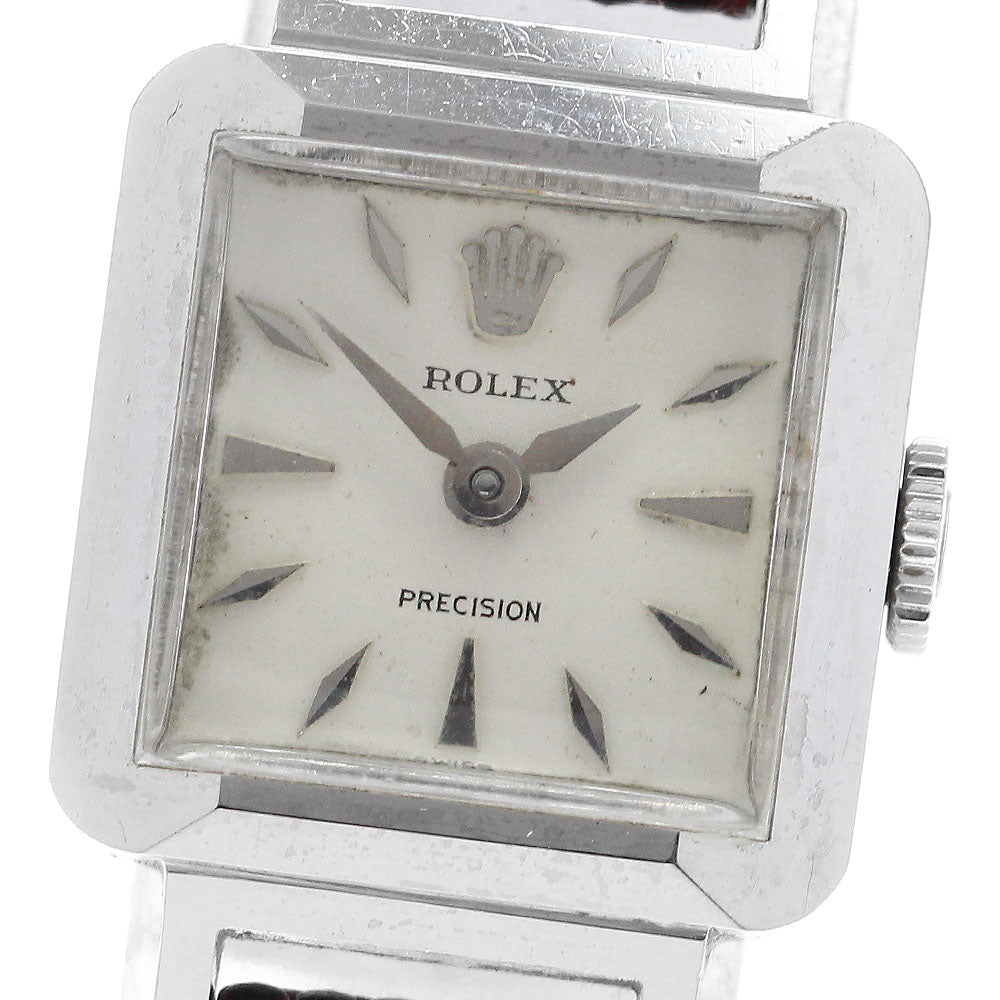 ROLEX Precision 9158 vintage cal.130 Silver Dial Hand Winding Ladies Watch_911814