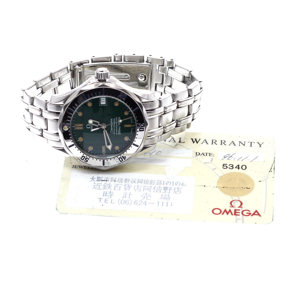 OMEGA Seamaster300 Jack Mayol 2553.41 Green Dial Automatic Boy's Watch_911843