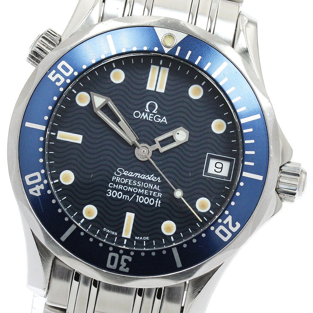 OMEGA Seamaster300 2551.80 Date Navy Dial Automatic Boy's Watch_911844