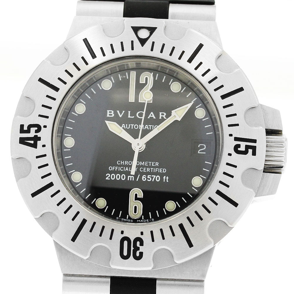 BVLGARI Diagono Scuba SD42S Date black Dial Automatic Men's Watch_911848