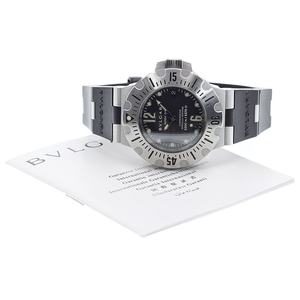 BVLGARI Diagono Scuba SD42S Date black Dial Automatic Men's Watch_911848