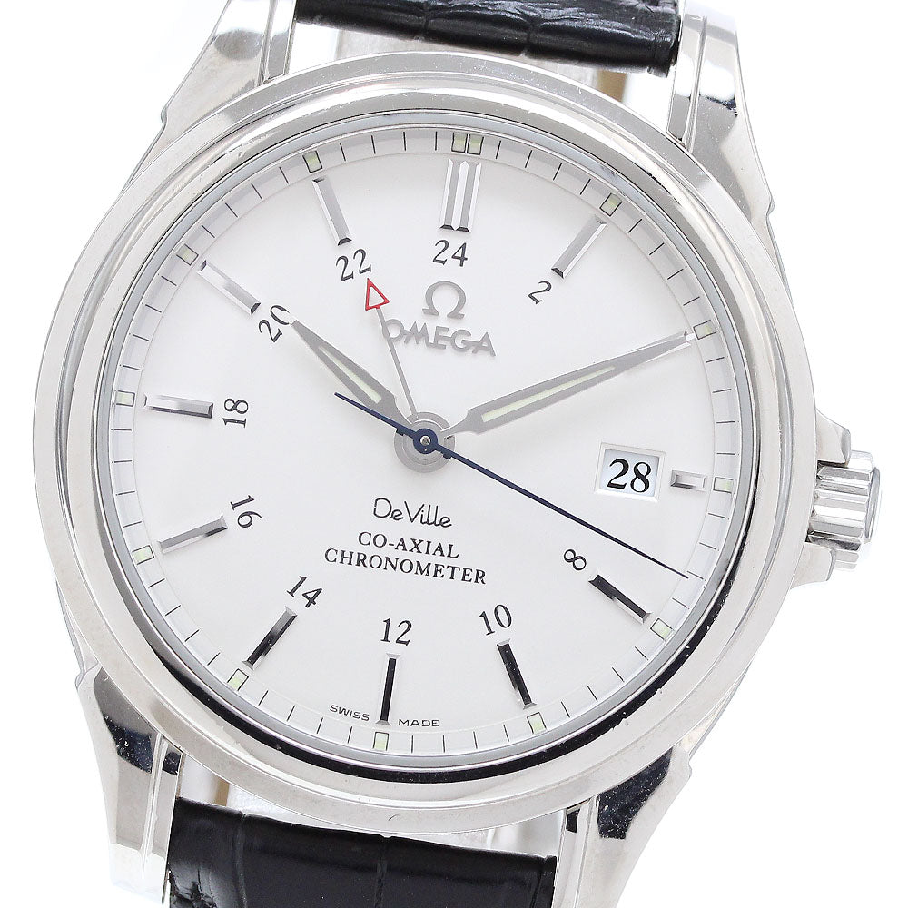 OMEGA De Ville Coaxial 4833.31.32 GMT date Silver Dial Automatic Men's Watch_911874