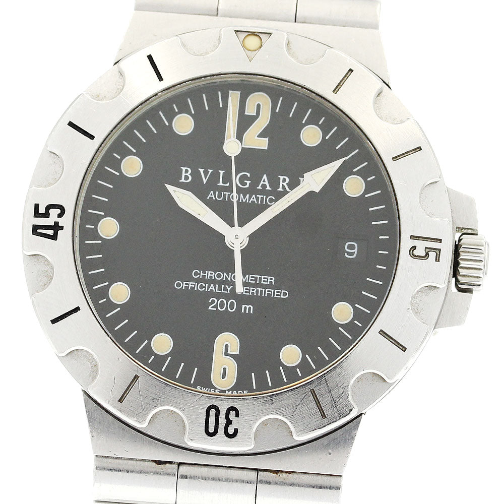BVLGARI Diagono Scuba SD38S Date black Dial Automatic Men's Watch_911882