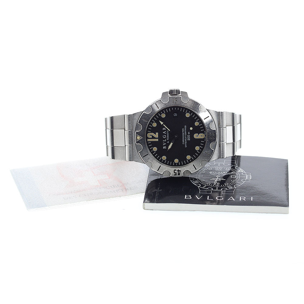 BVLGARI Diagono Scuba SD38S Date black Dial Automatic Men's Watch_911882