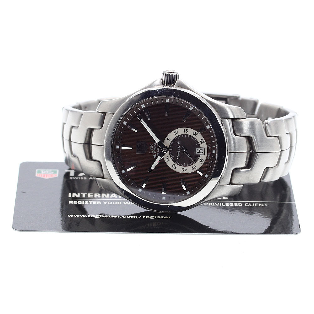TAG HEUER Link Caliber 6 WJF211C.BA0570 Brown Dial Automatic Men's Watch_911886