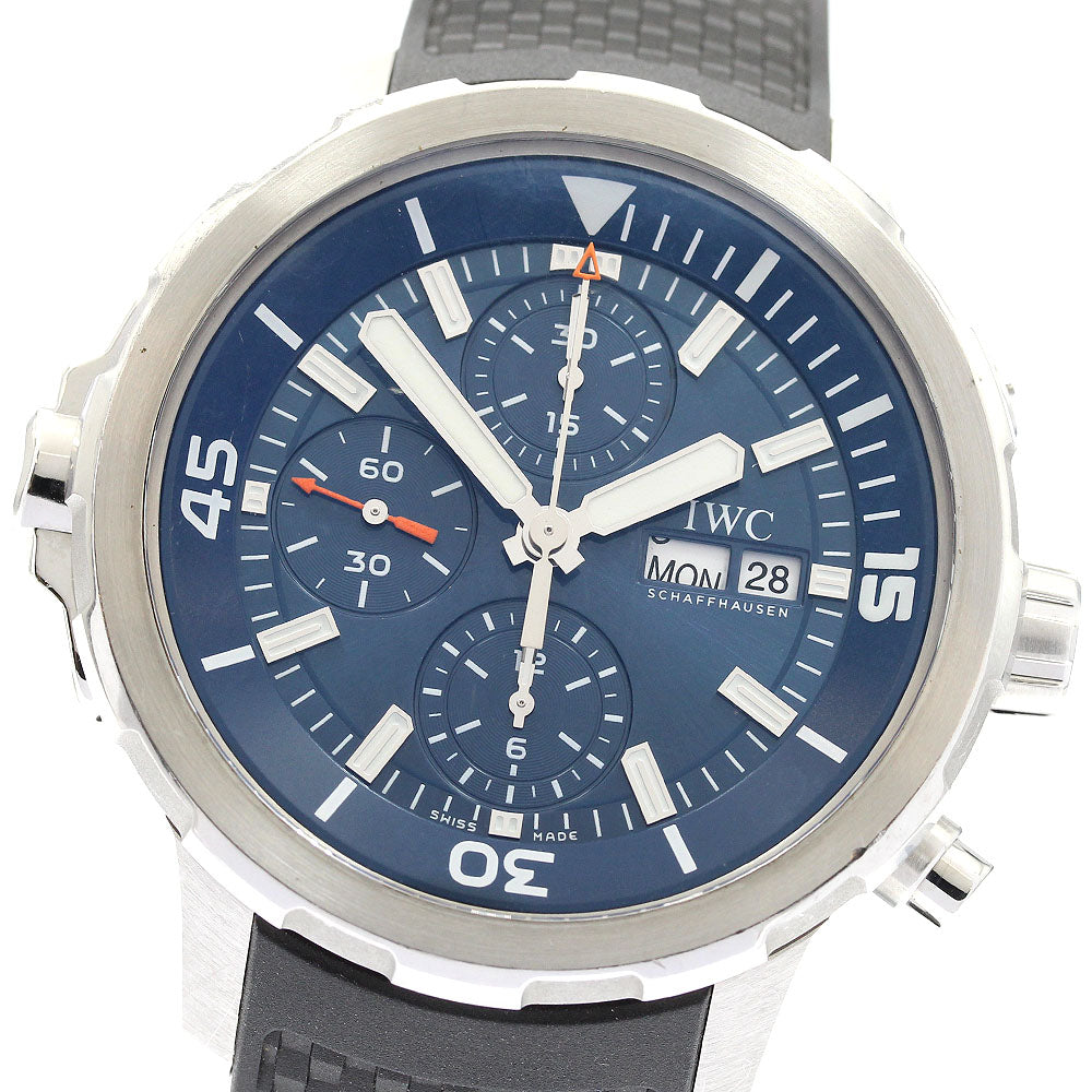 IWC SCHAFFHAUSEN Aquatimer Expedition Jack-Eve Cust IW376805 Day-Date Chronograph blue Dial Automatic Men's Watch_911896