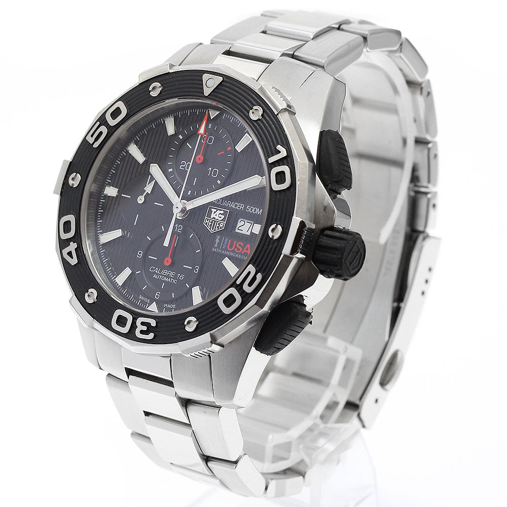 TAG HEUER Aquaracer 500M America's Cup CAJ2111 Caliber 16 Chronograph black Dial Automatic Men's Watch_911898