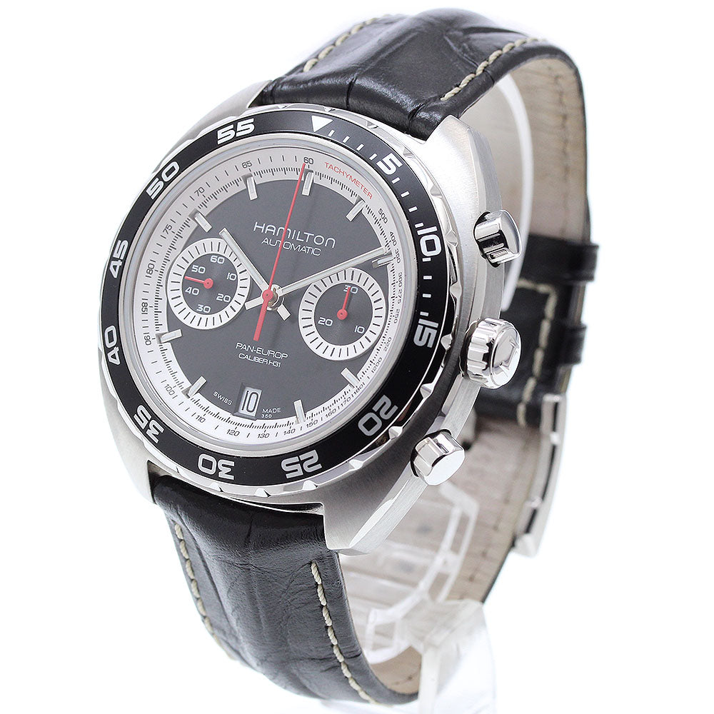 HAMILTON Pan Euro H357560 Date Chronograph Black White Dial Automatic Men's Watch_911913