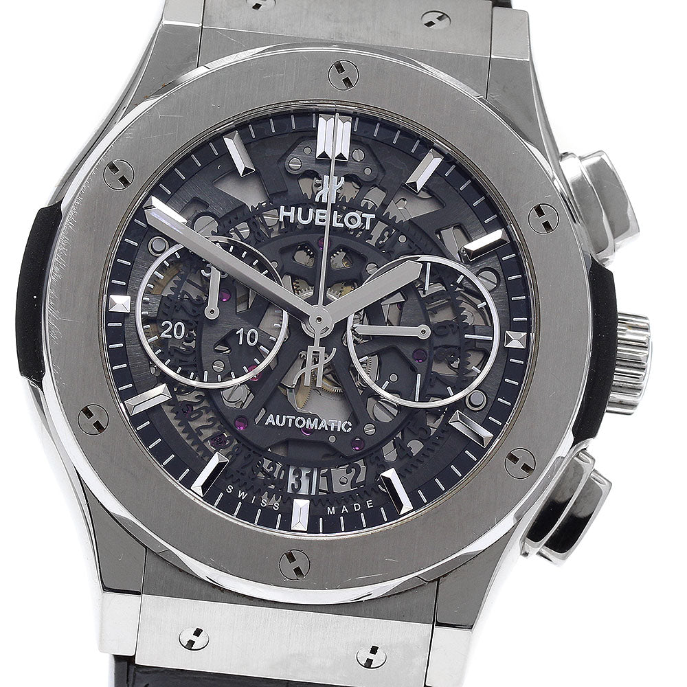 HUBLOT Classic fusion aero 525.NX.0170.LR Chronograph titanium skeleton Dial Automatic Men's Watch_911959
