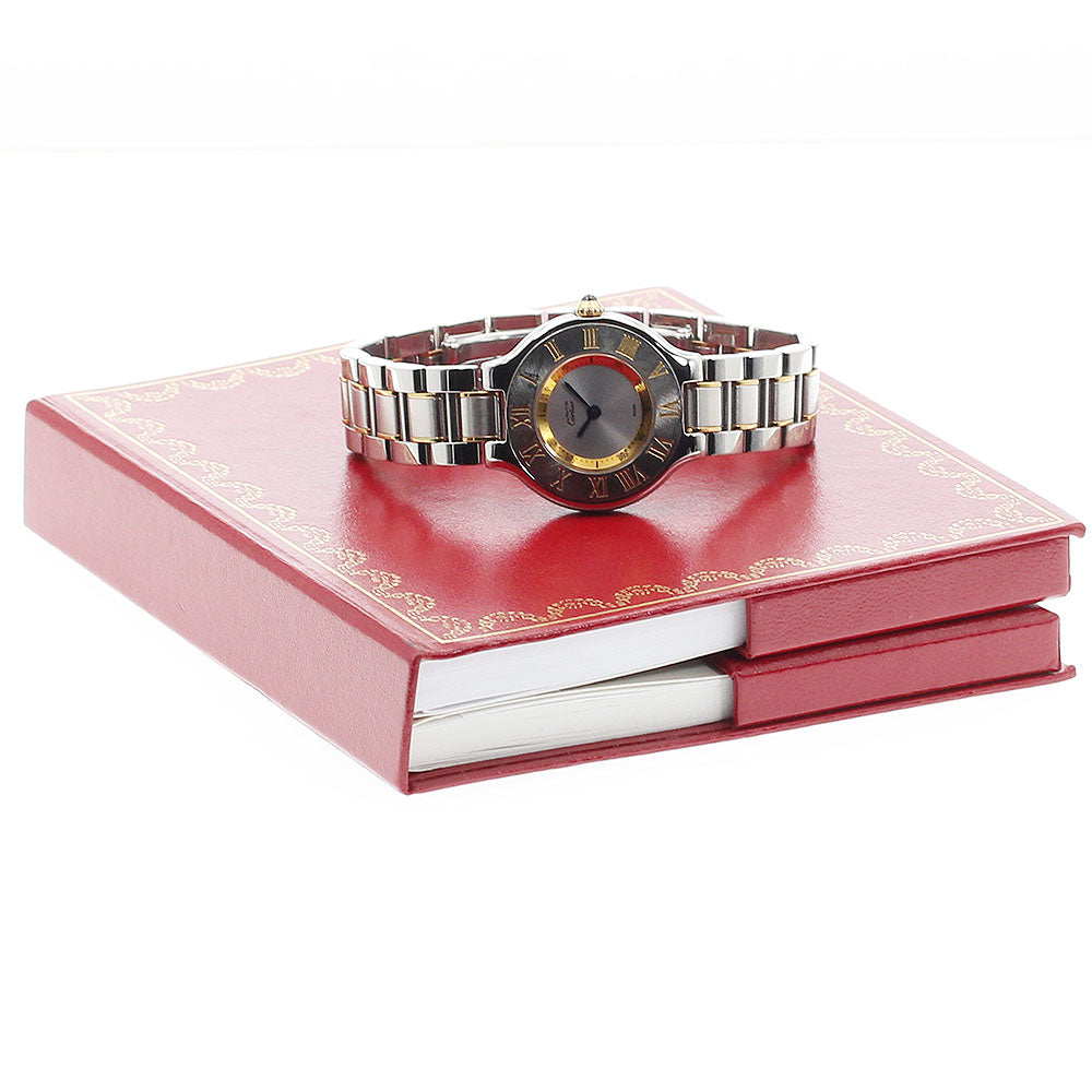 CARTIER Must21 SM W10073R6 Silver Dial Quartz Ladies Watch_911982