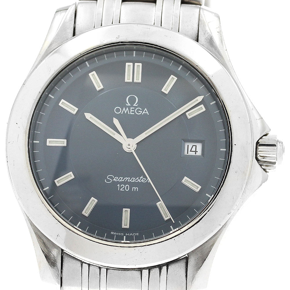 OMEGA Seamaster120 2511.82 Date Navy Dial Quartz Men's Watch_911992