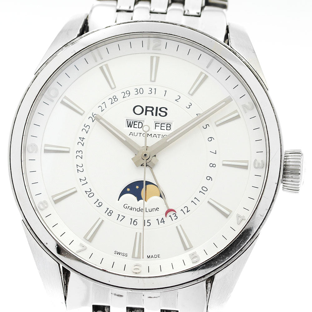 ORIS Artelier Complication 7643 Moon phase white Dial Auto Men's Watch_912004