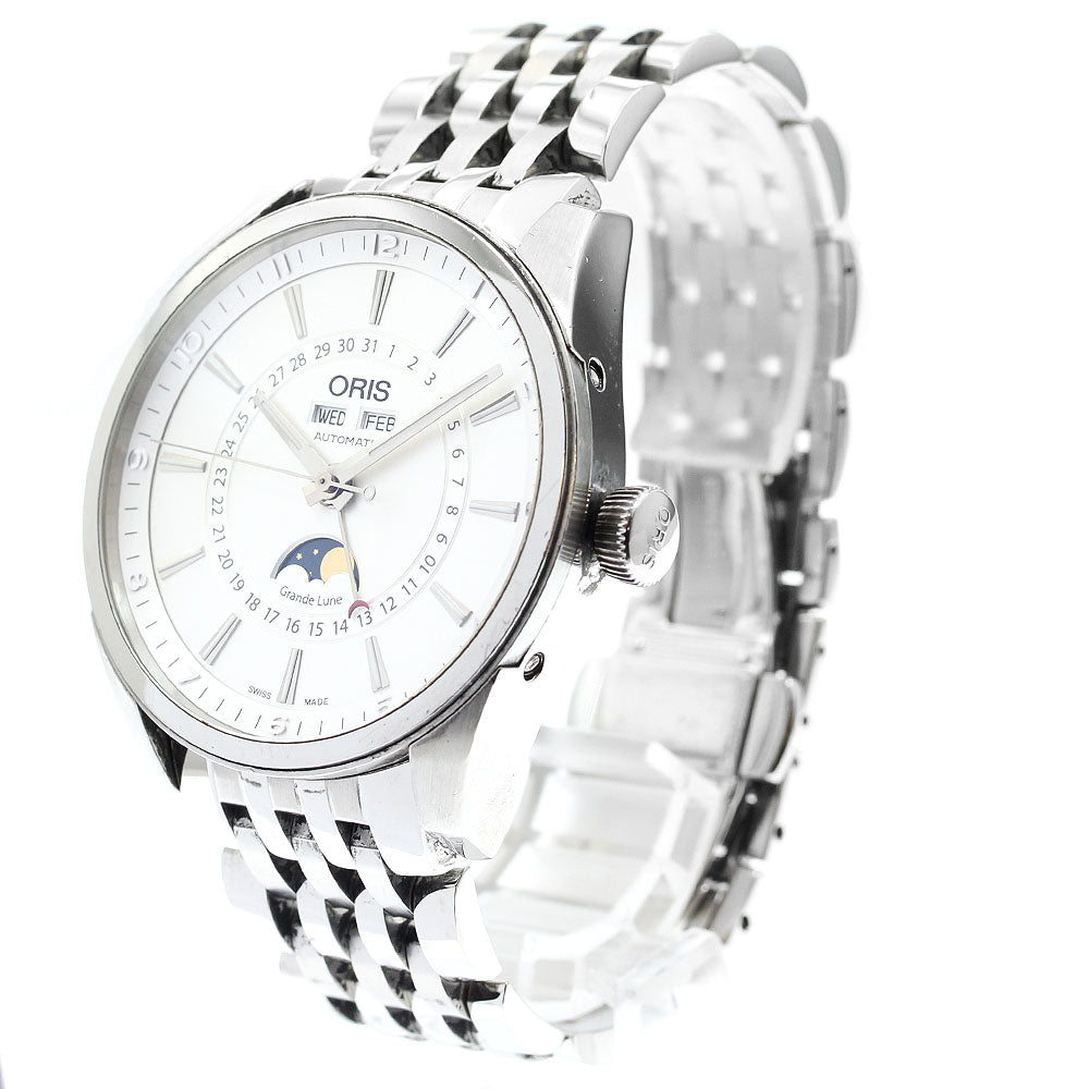 ORIS Artelier Complication 7643 Moon phase white Dial Auto Men's Watch_912004