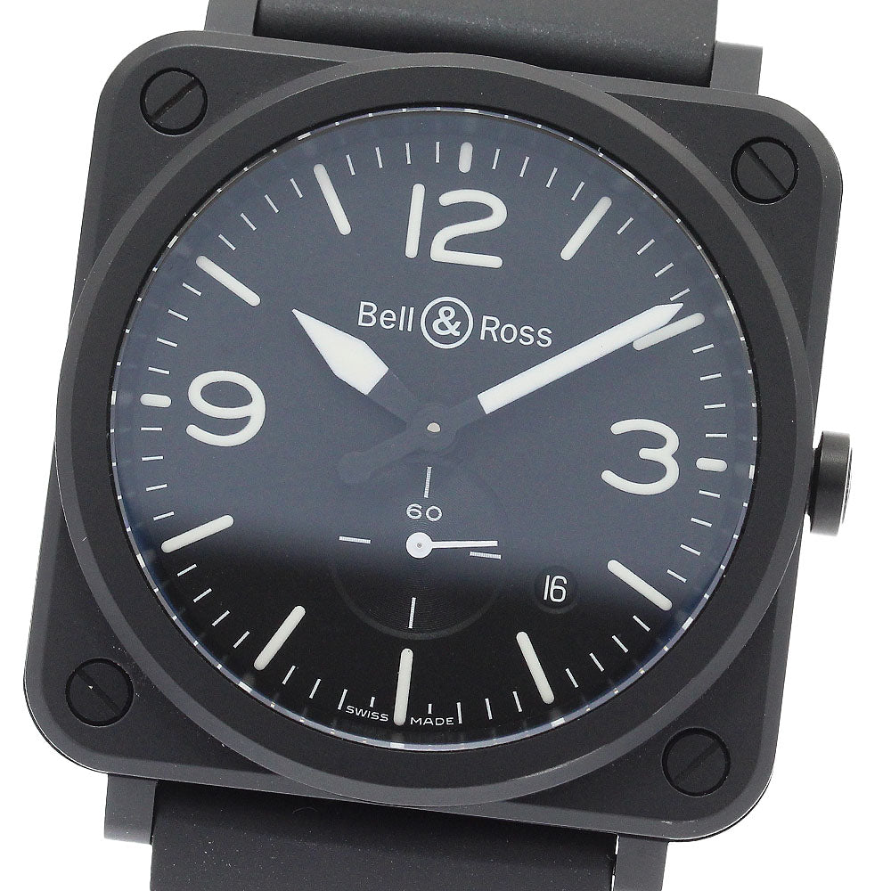 Bell＆Ross Matt black BRS-64-CMBL Small Second Date Quartz Men's Watch_912007