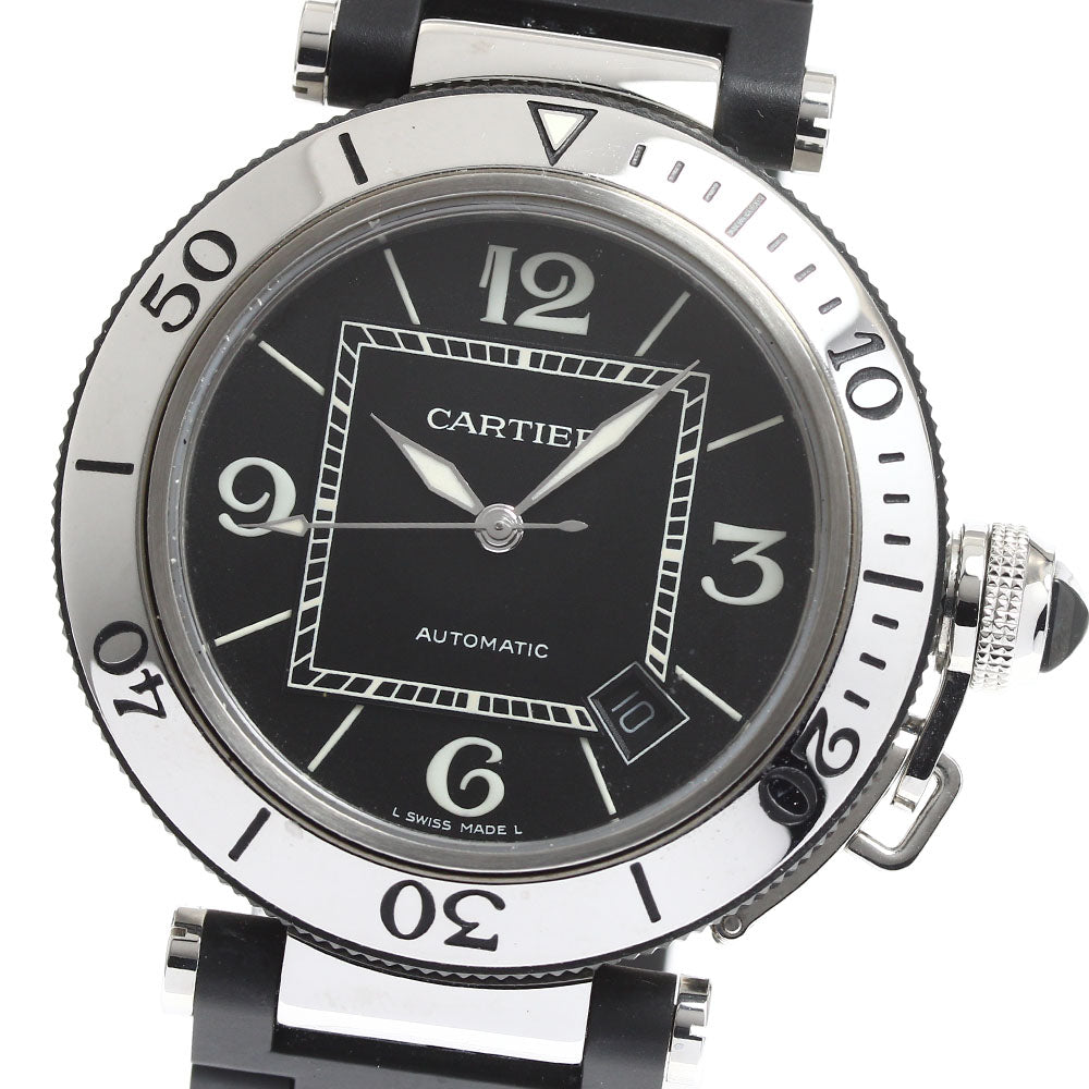 CARTIER Pacha Sea timer W31077U2 Date Black Dial Automatic Men's Watch_912017