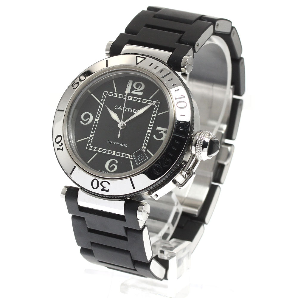 CARTIER Pacha Sea timer W31077U2 Date Black Dial Automatic Men's Watch_912017