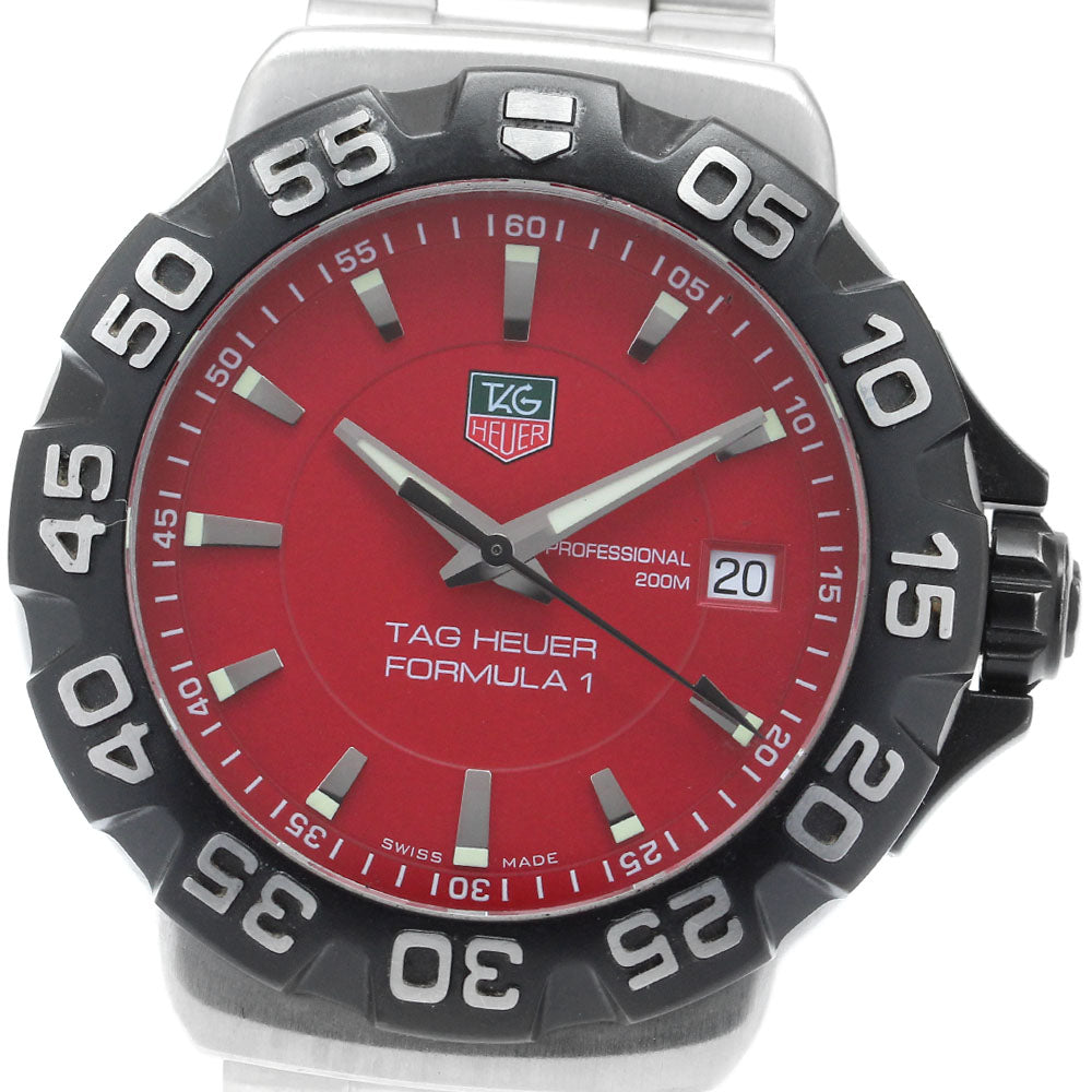 TAG HEUER Formula 1 WAH1112 Date Red Dial Quartz Men's Watch_912022